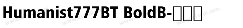 Humanist777BT BoldB字体转换